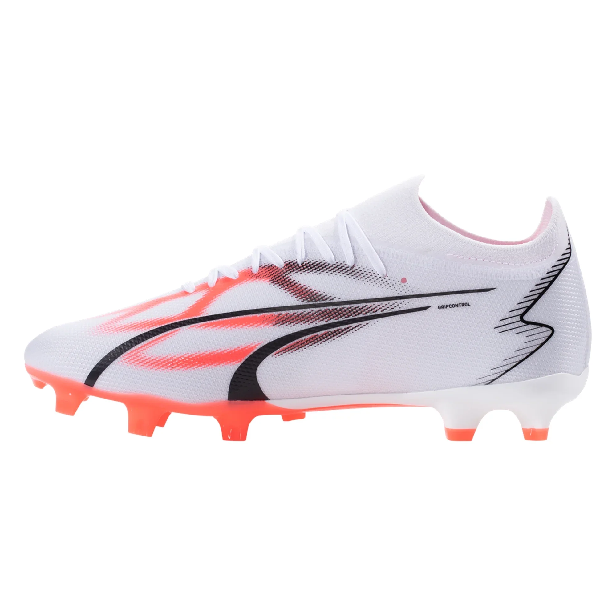 Puma Ultra Match FG/AG Firm Ground Soccer Cleat - White/Black/Fire Orchid - Image 2
