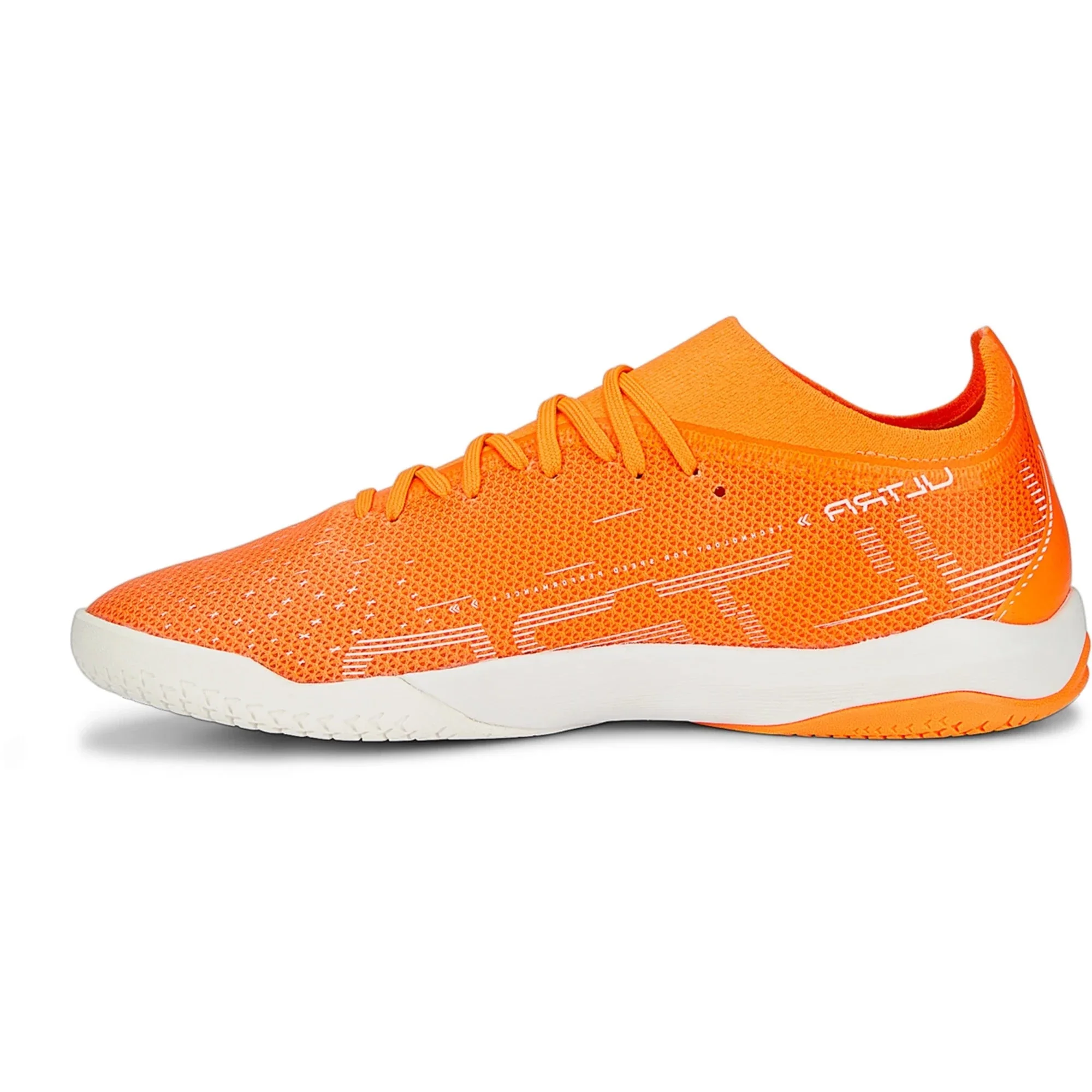 Puma Ultra Match IT Indoor Soccer Shoes - Orange/White/Blue - Image 2