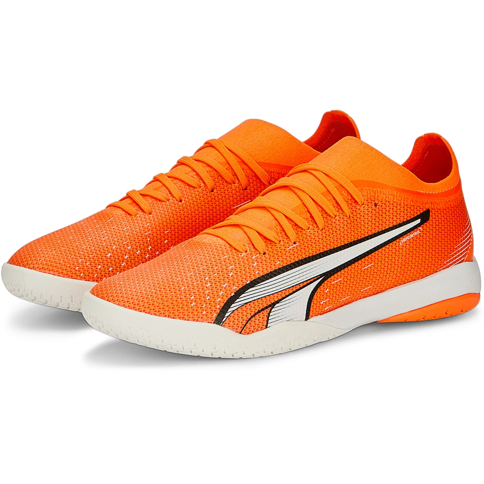 Puma Ultra Match IT Indoor Soccer Shoes - Orange/White/Blue - Image 4