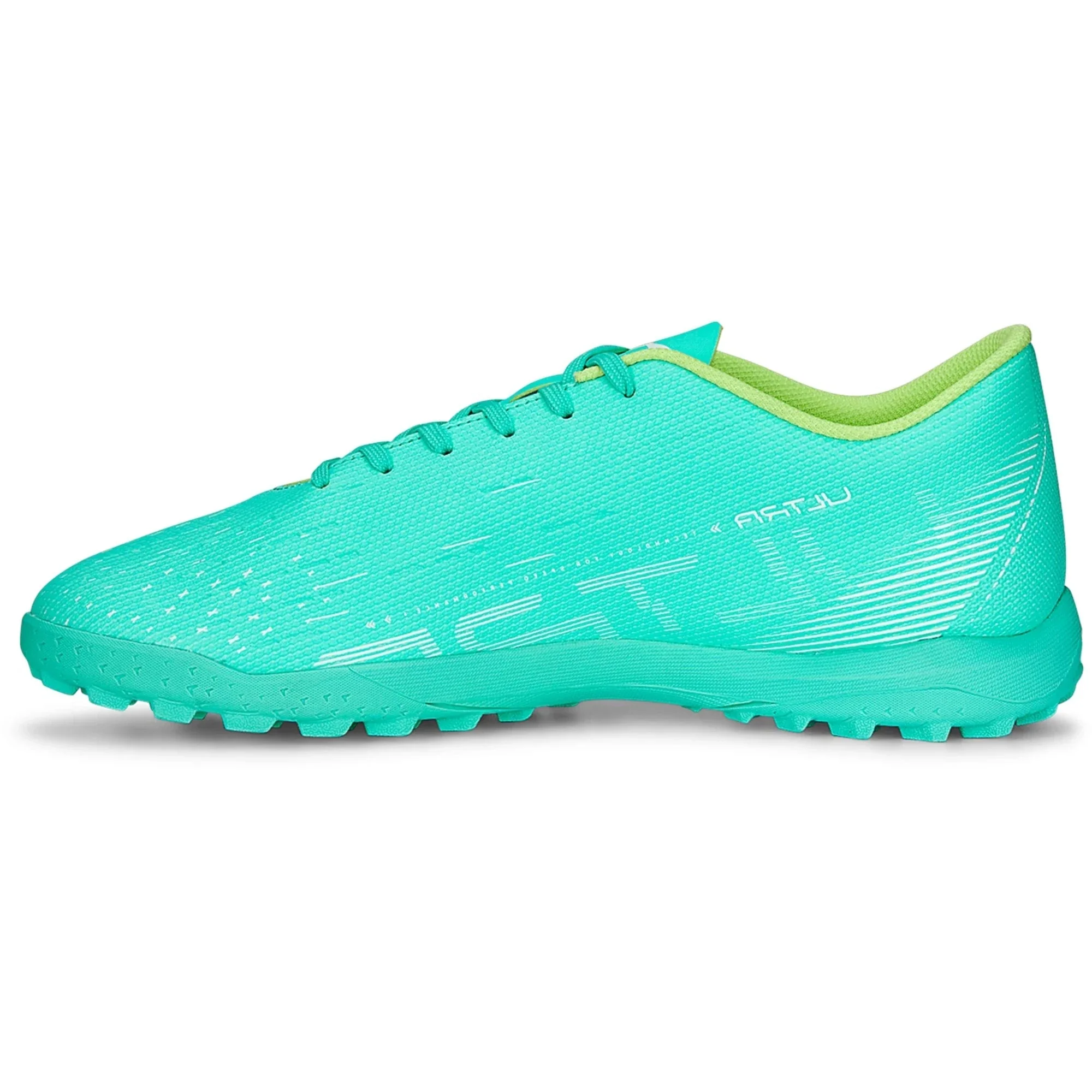 Puma Ultra Play TT Turf Soccer Cleat - Peppermint/White/Yellow - Image 2