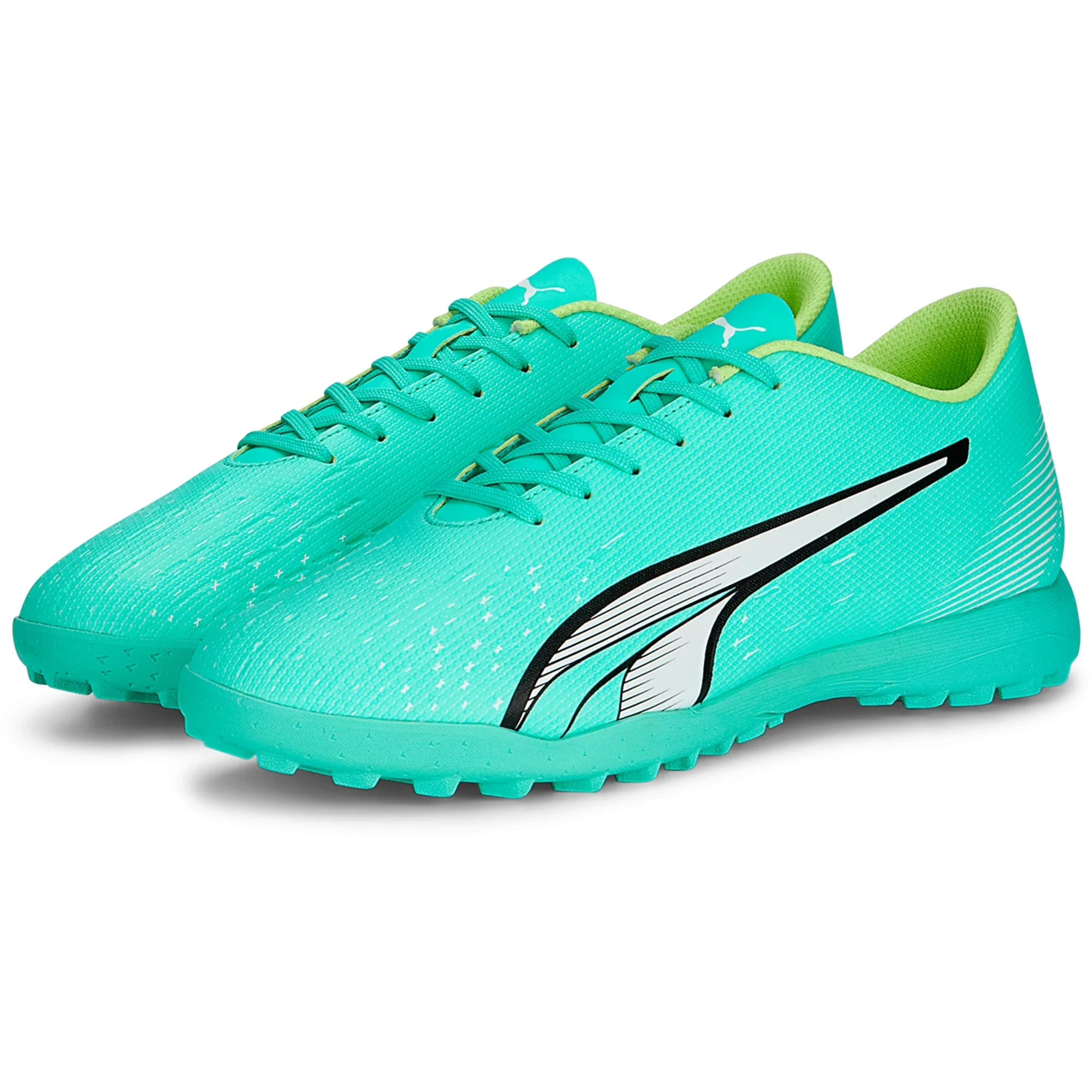 Puma Ultra Play TT Turf Soccer Cleat - Peppermint/White/Yellow - Image 4
