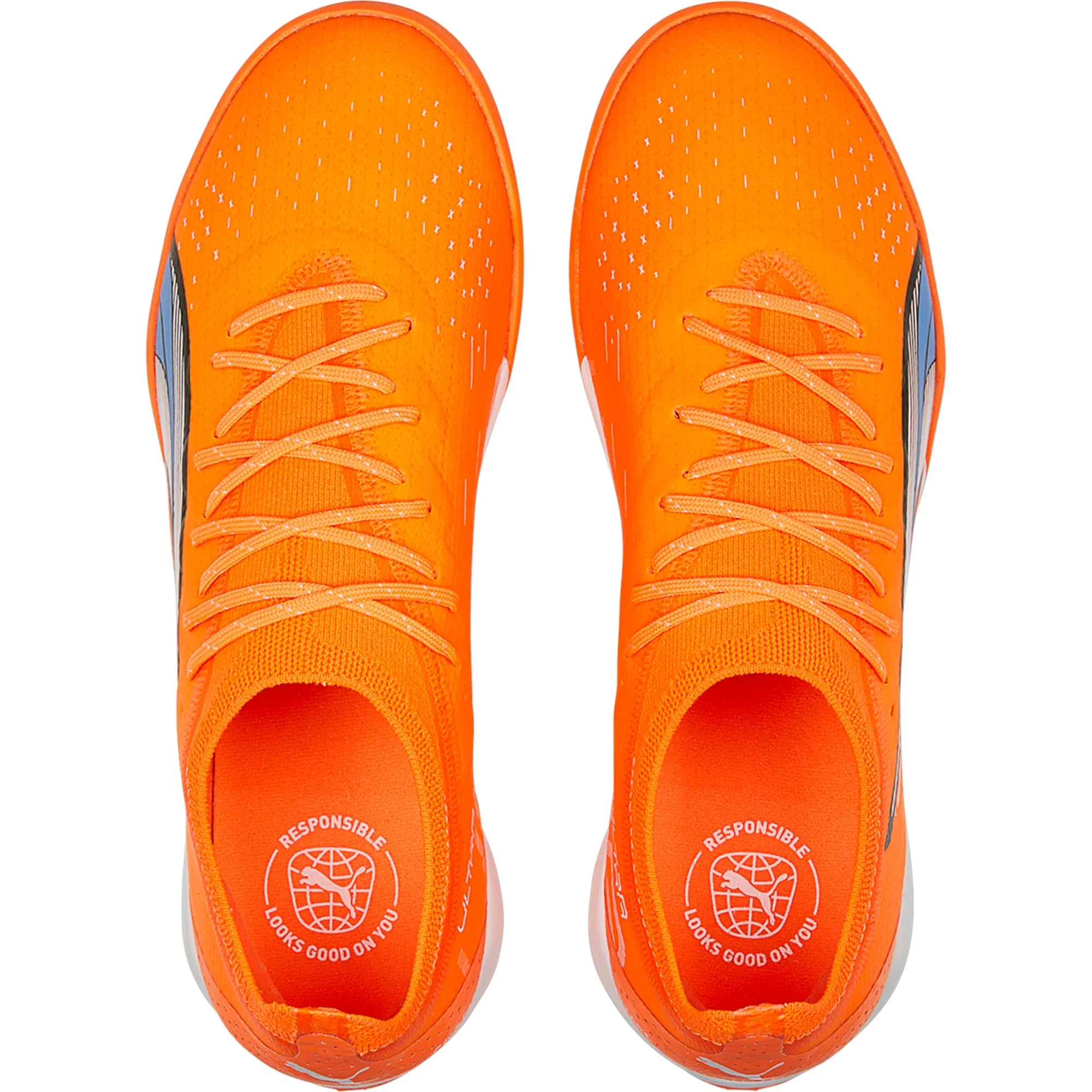 Puma Ultra Ultimate Cage Turf Soccer Shoes - Orange/White/Blue - Image 3