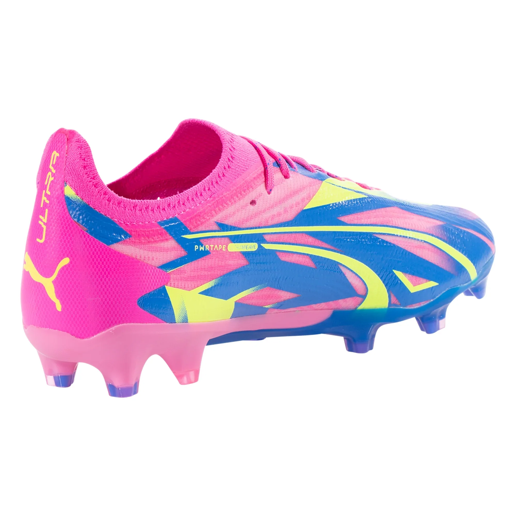 Puma Ultra Ultimate FG/AG Firm Ground Soccer Cleat - Luminous Pink/Ultra Blue/Yellow Alert - Image 5