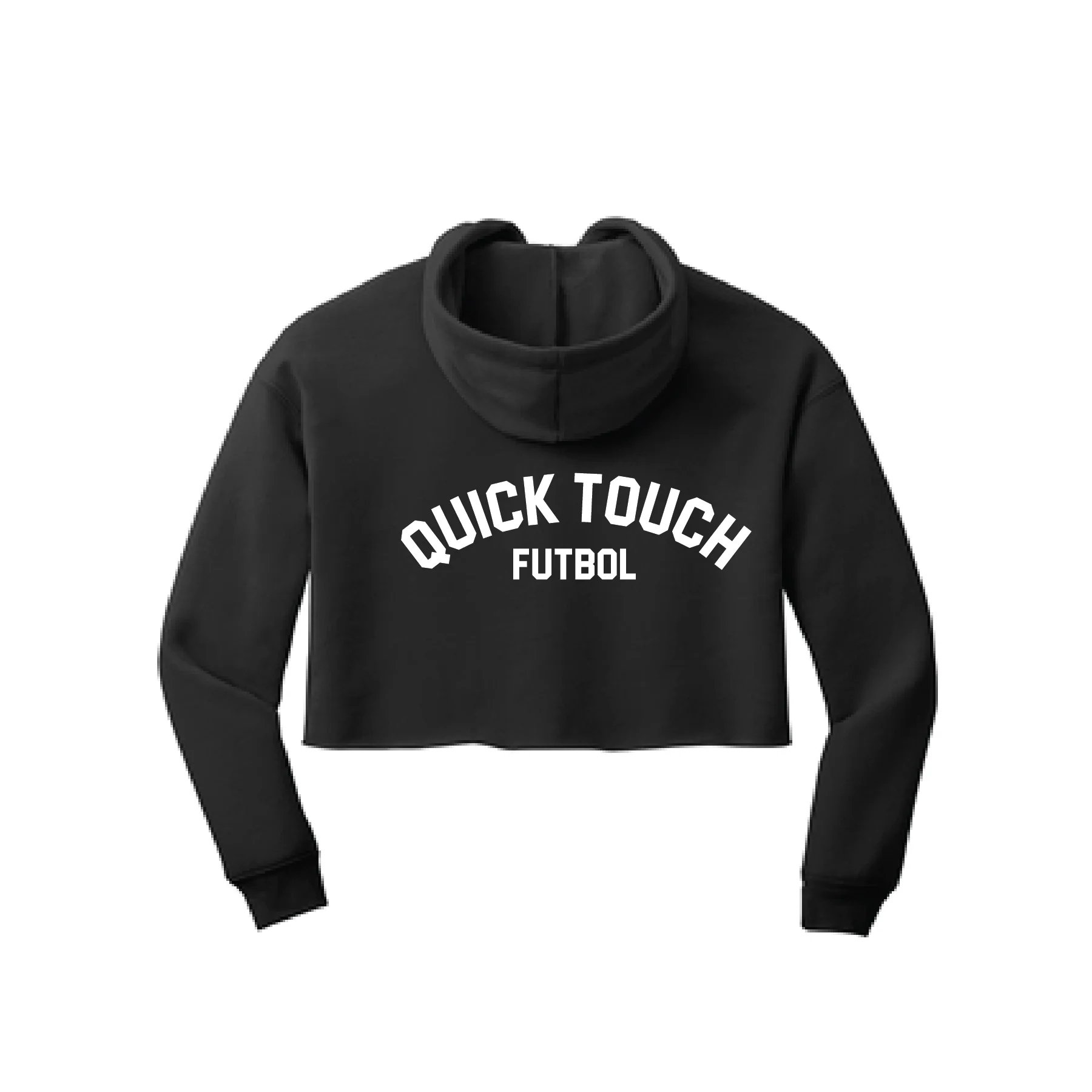 Quick Touch FC Bella+Canvas Lifestyle Crop Hoodie Black - Image 2