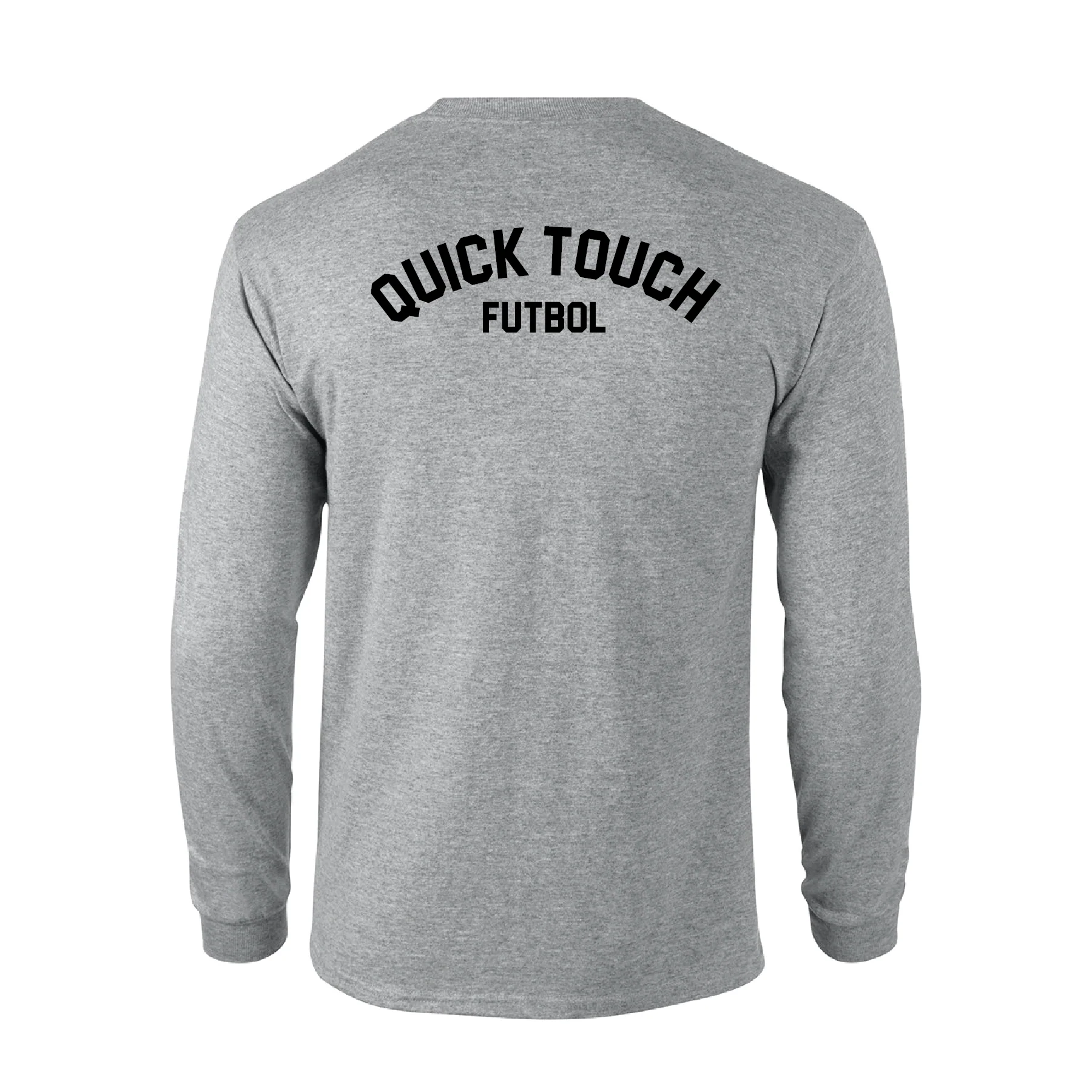 Quick Touch FC Gildan LS Lifestyle T-Shirt Grey - Image 2