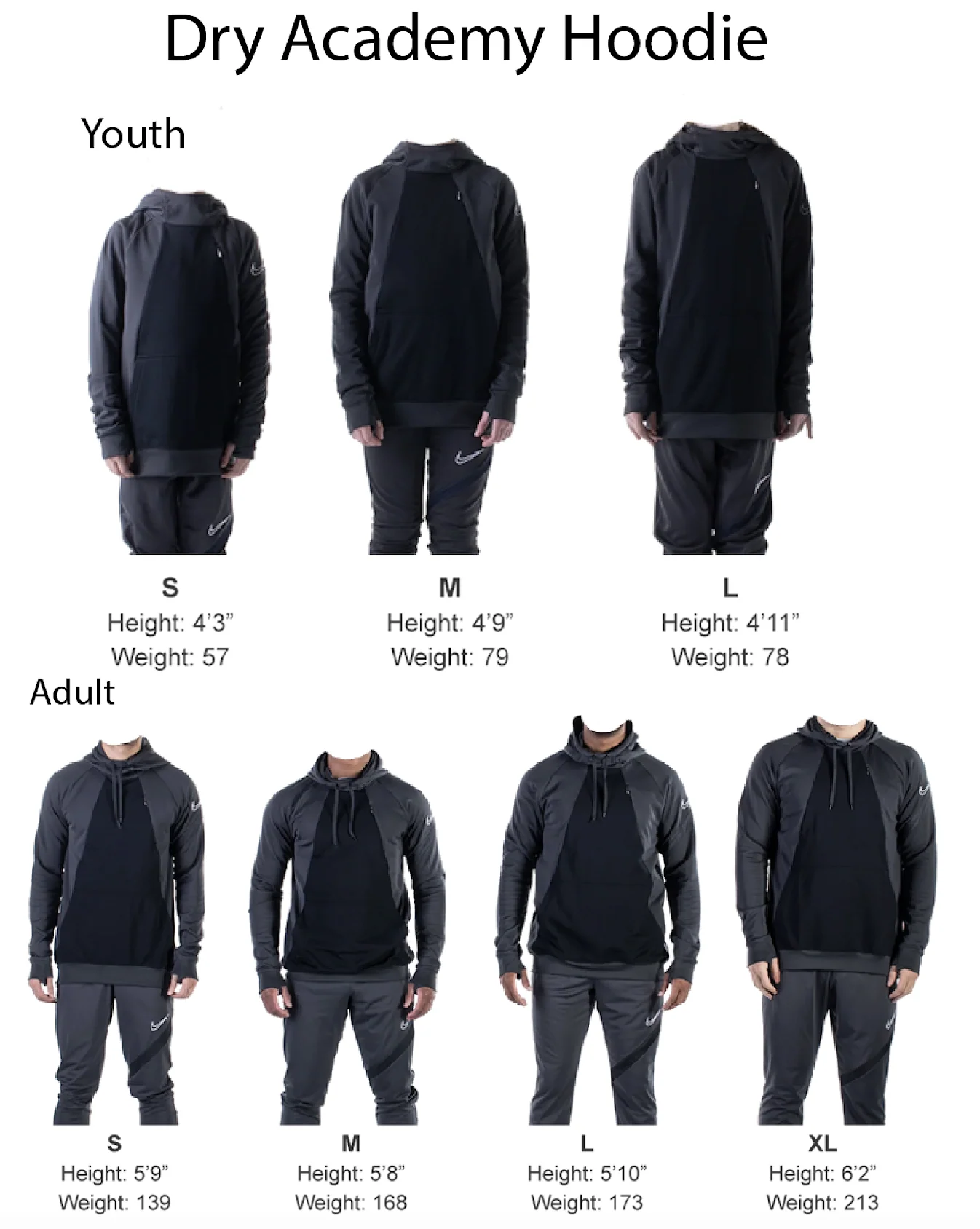 Quick Touch FC Seniors Nike Dry Academy Hoodie - Grey/Black - Image 2