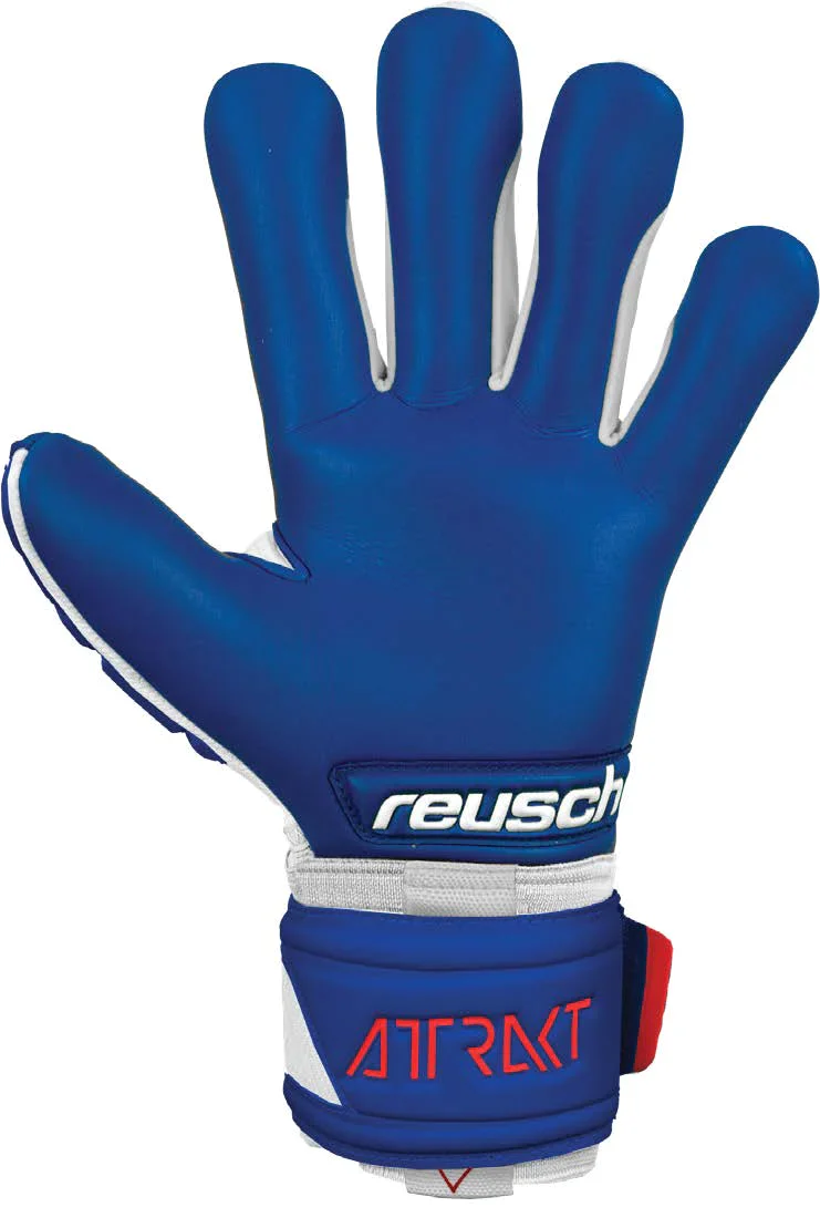Reusch Attrakt Freegel Gold Sleek Finger Support Goalkeeper Gloves - Image 2