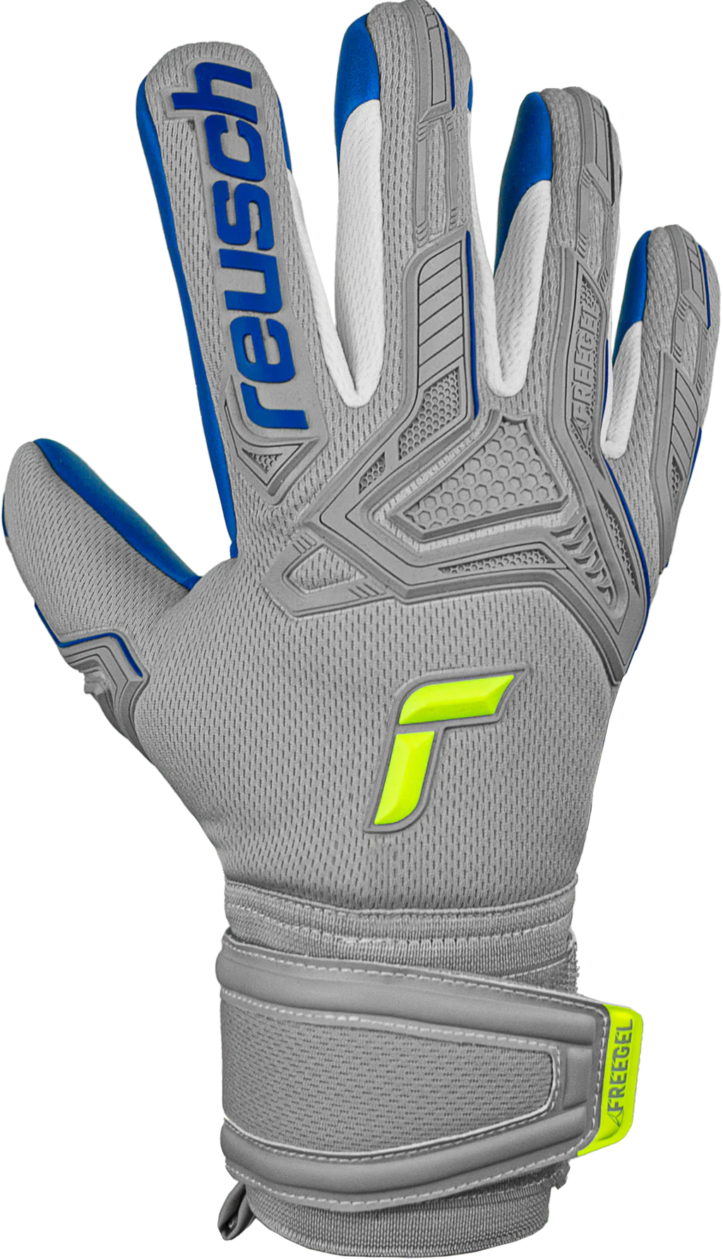 Reusch Attrakt Freegel Silver Finger Support Goalkeeper Gloves - Image 3