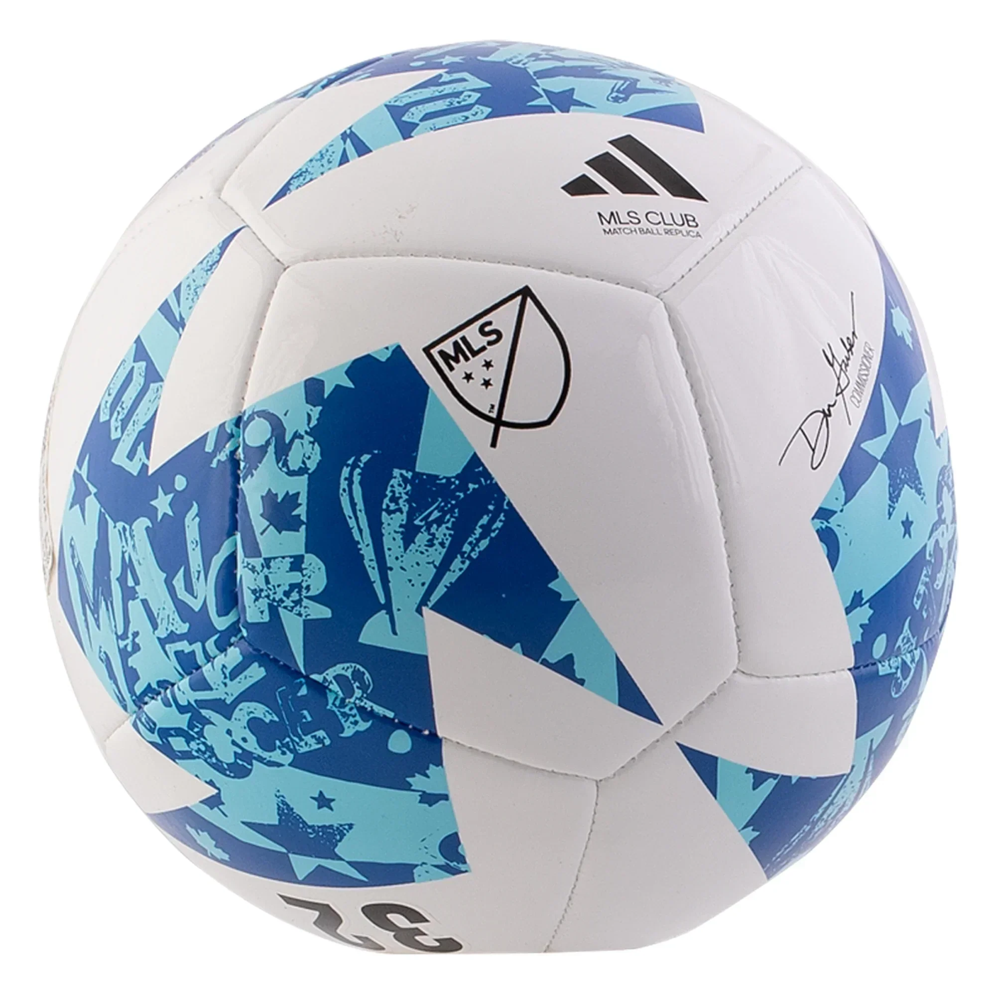 Soccer Stars United Miami adidas MLS Club Soccer Ball 2023 - Blue - Image 3