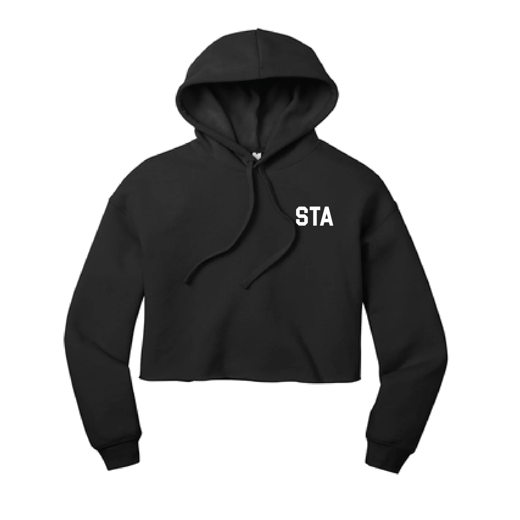 STA Morris United Bella+Canvas Lifestyle Crop Hoodie Black