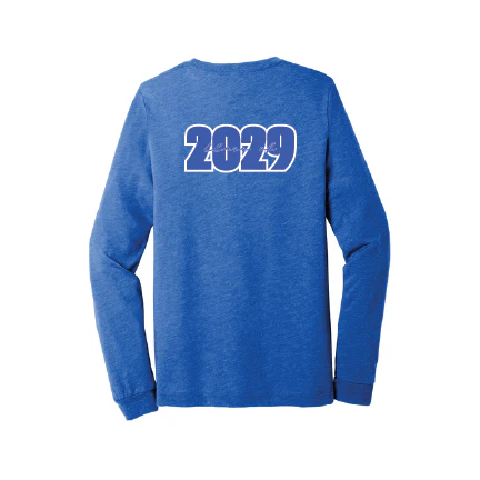 STEAM HS Bella + Canvas Long Sleeve Triblend T-Shirt Royal - Image 5