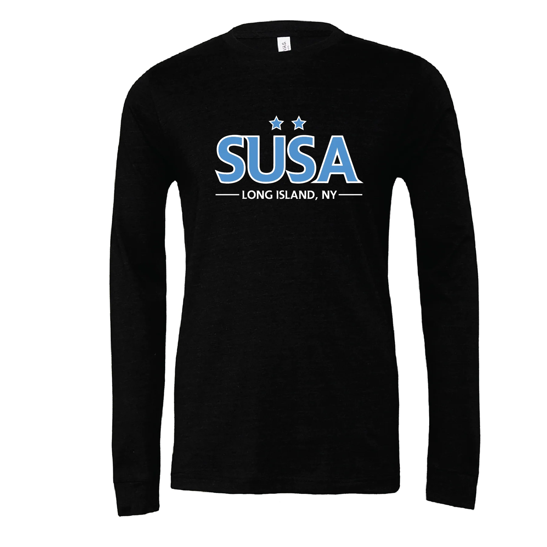 SUSA ECNL (Transfer) Bella + Canvas Long Sleeve Triblend T-Shirt Heather Black