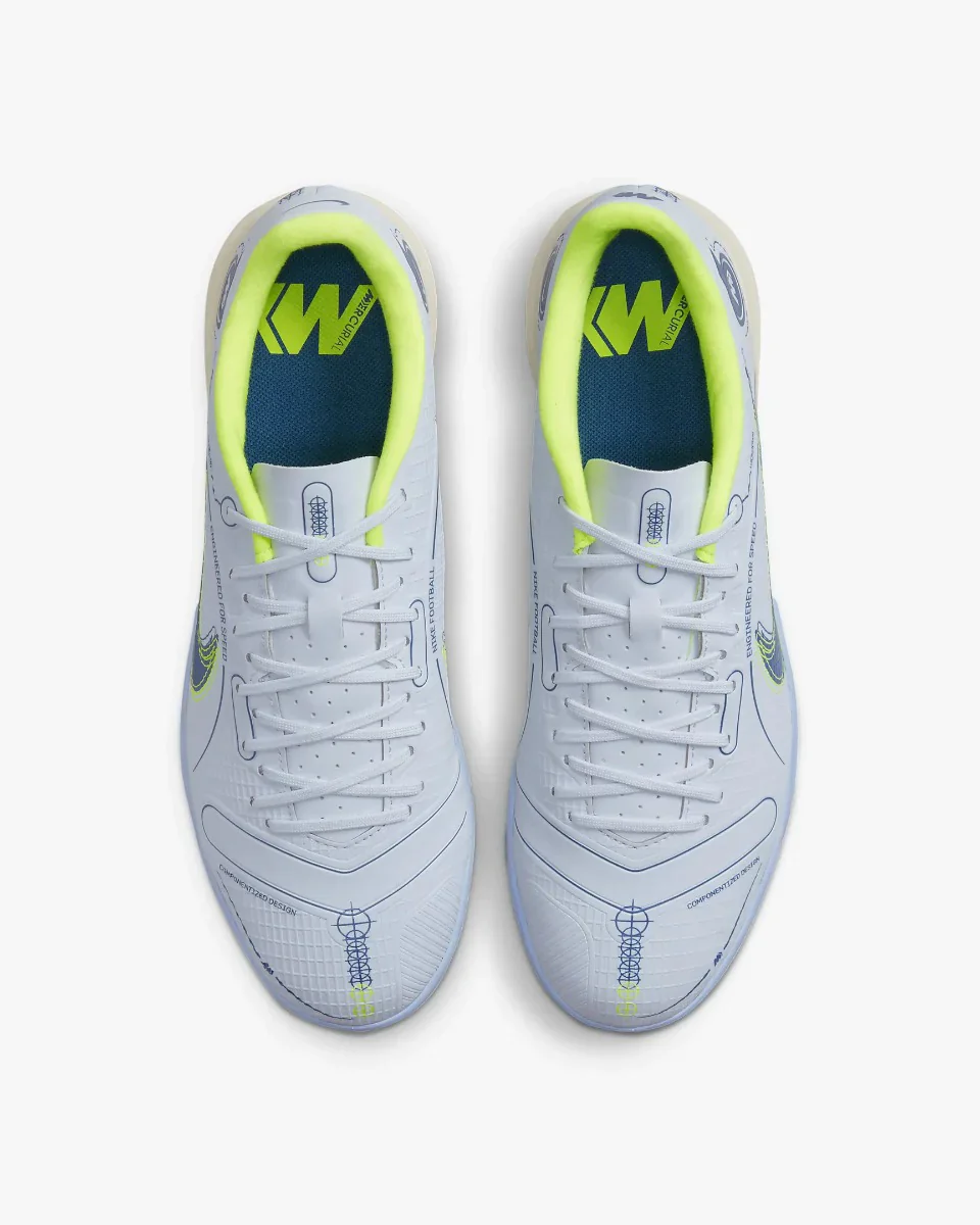 Nike Vapor 14 Academy IC Indoor Soccer Shoes- Grey Light Marine - Image 4