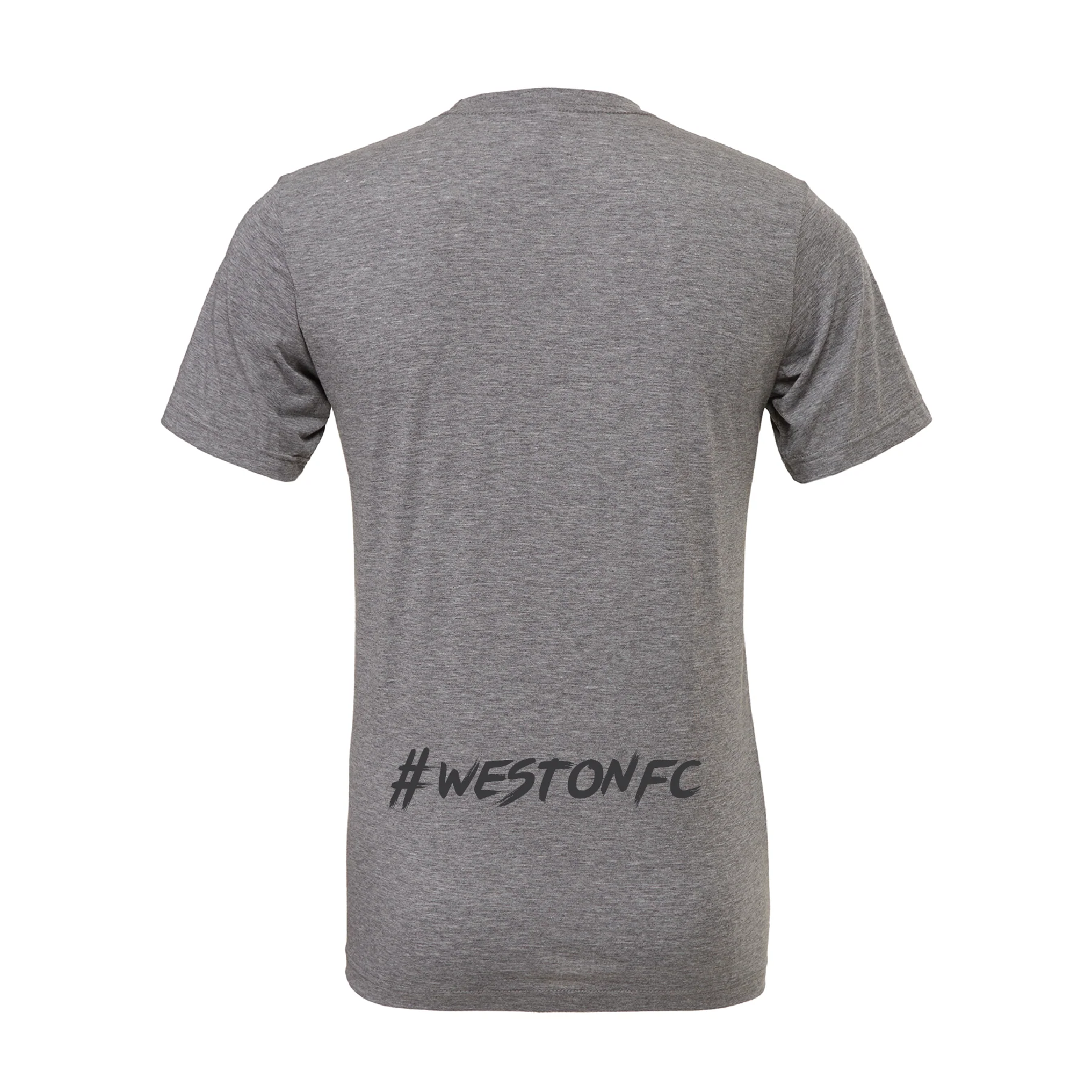 Weston FC Boys Reserves (Logo) Bella + Canvas Short Sleeve Triblend T-Shirt Grey - Image 2