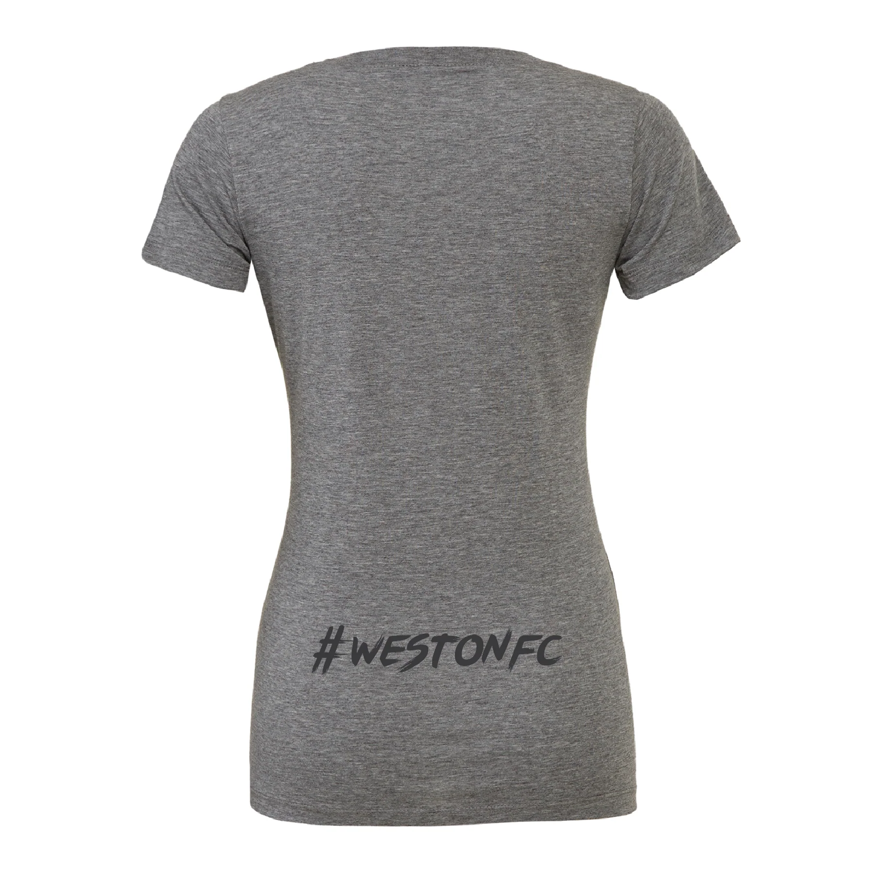 Weston FC Boys Reserves (Patch) Bella + Canvas Short Sleeve Triblend T-Shirt Grey - Image 4