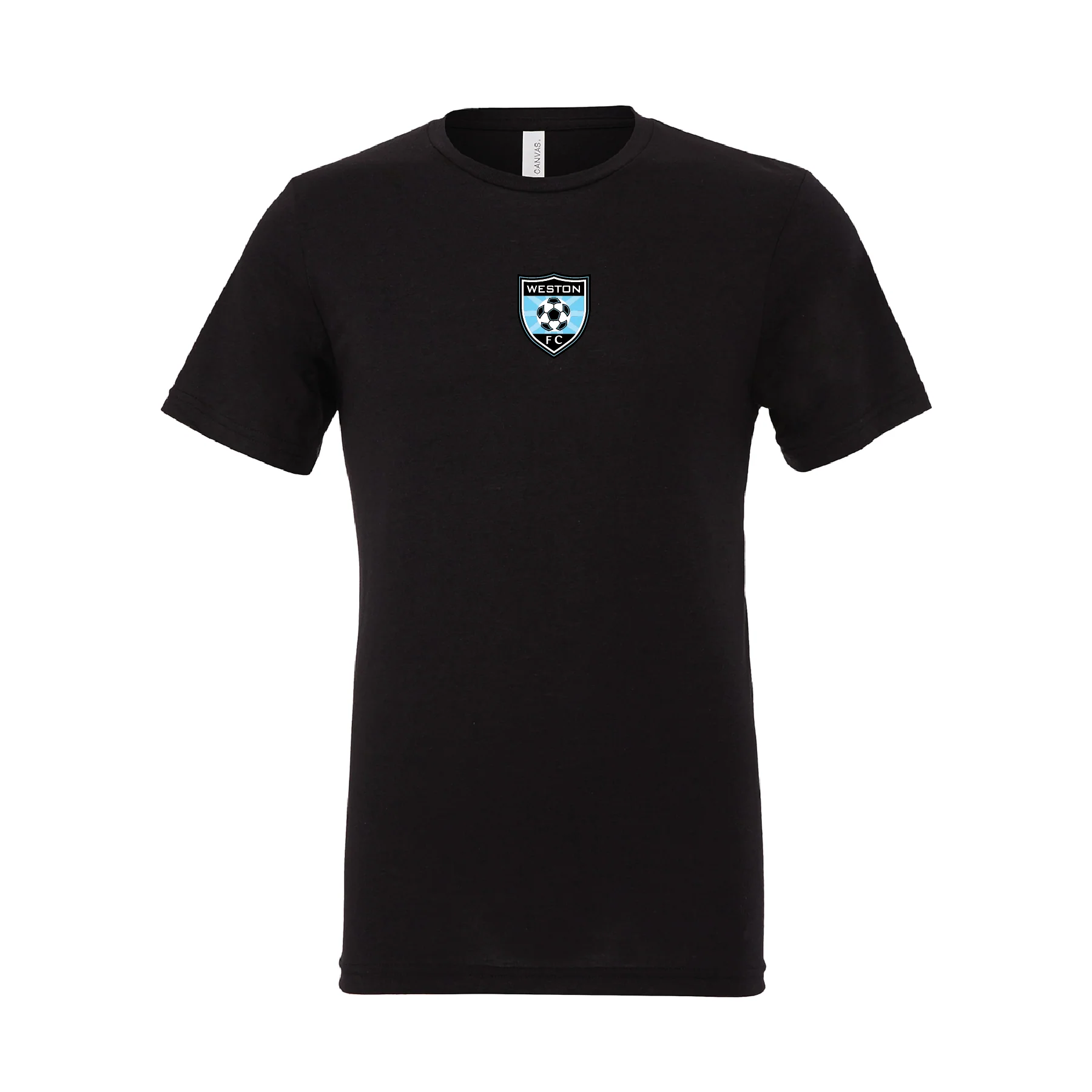 Weston FC Boys Reserves (Patch) Bella + Canvas Short Sleeve Triblend T-Shirt Solid Black