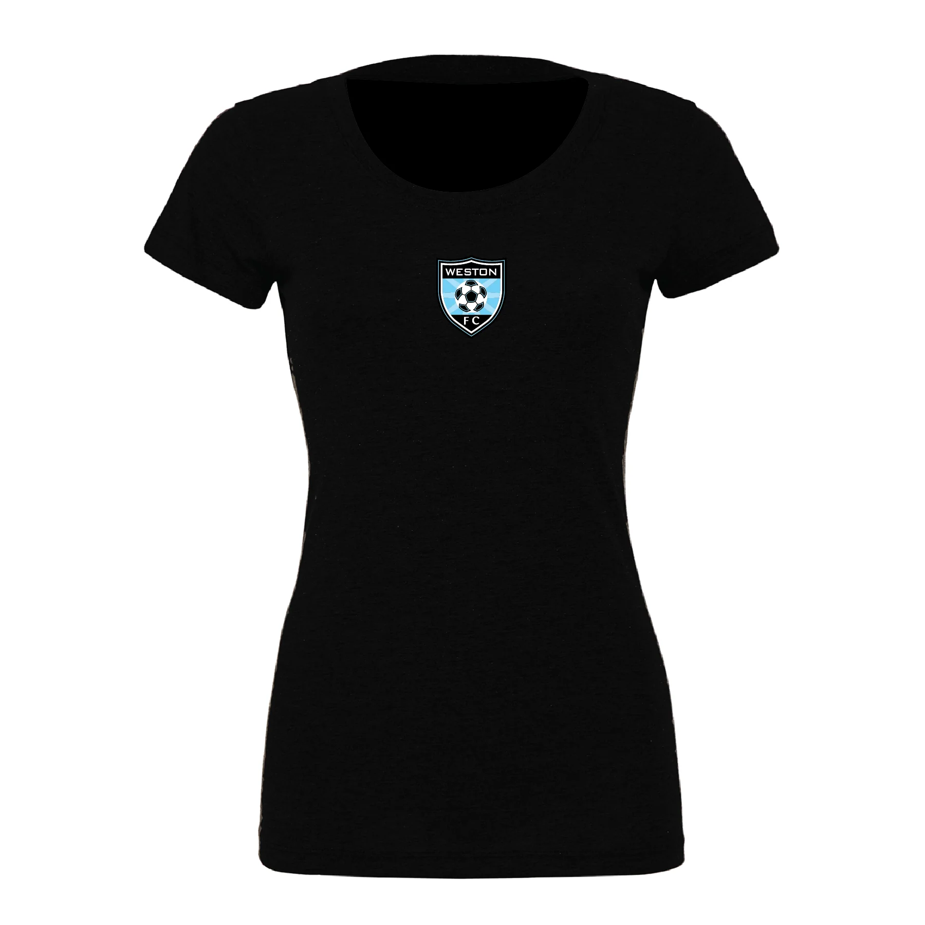 WESTON FC BOYS PREMIER (Patch) Bella + Canvas Short Sleeve Triblend T-Shirt Solid Black - Image 3