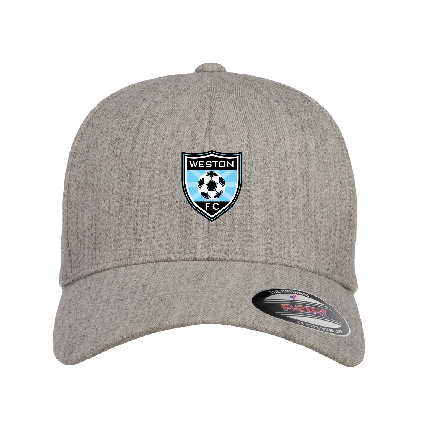WESTON FC GIRLS ACADEMY Flexfit Wool Blend Fitted Cap Heather Grey