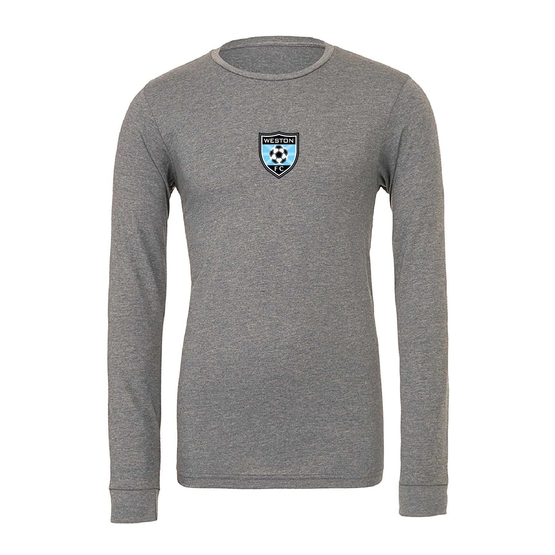 WESTON FC GIRLS ACADEMY (Patch) Bella + Canvas Long Sleeve Triblend T-Shirt Grey