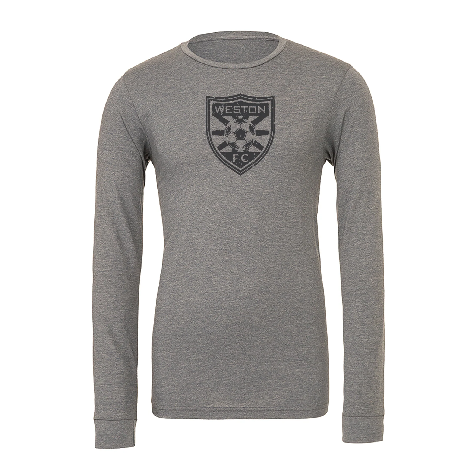 WESTON FC GIRLS DPL (Logo) Bella + Canvas Long Sleeve Triblend T-Shirt Grey