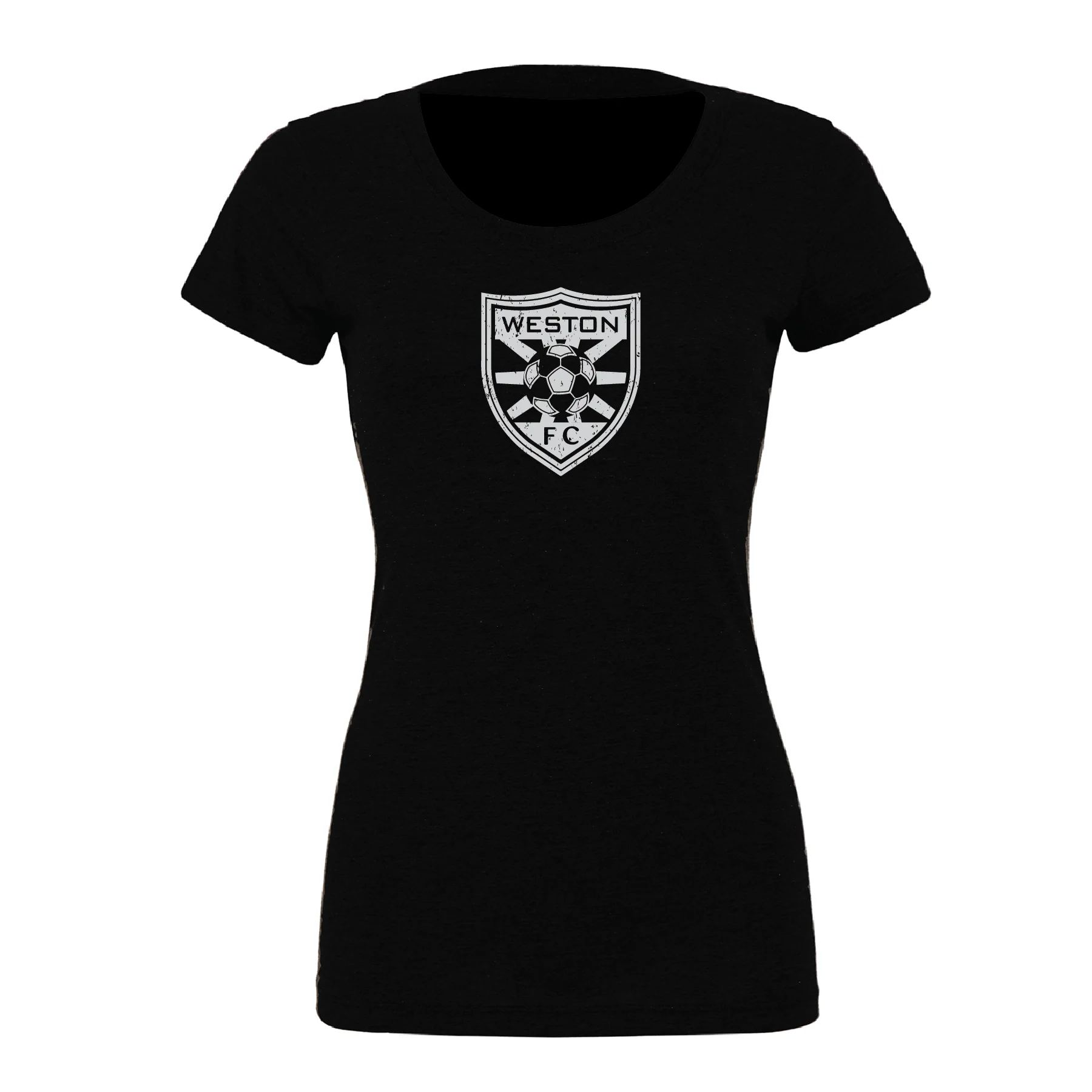 WESTON FC GIRLS PREMIER (Logo) Bella + Canvas Short Sleeve Triblend T-Shirt Solid Black - Image 3