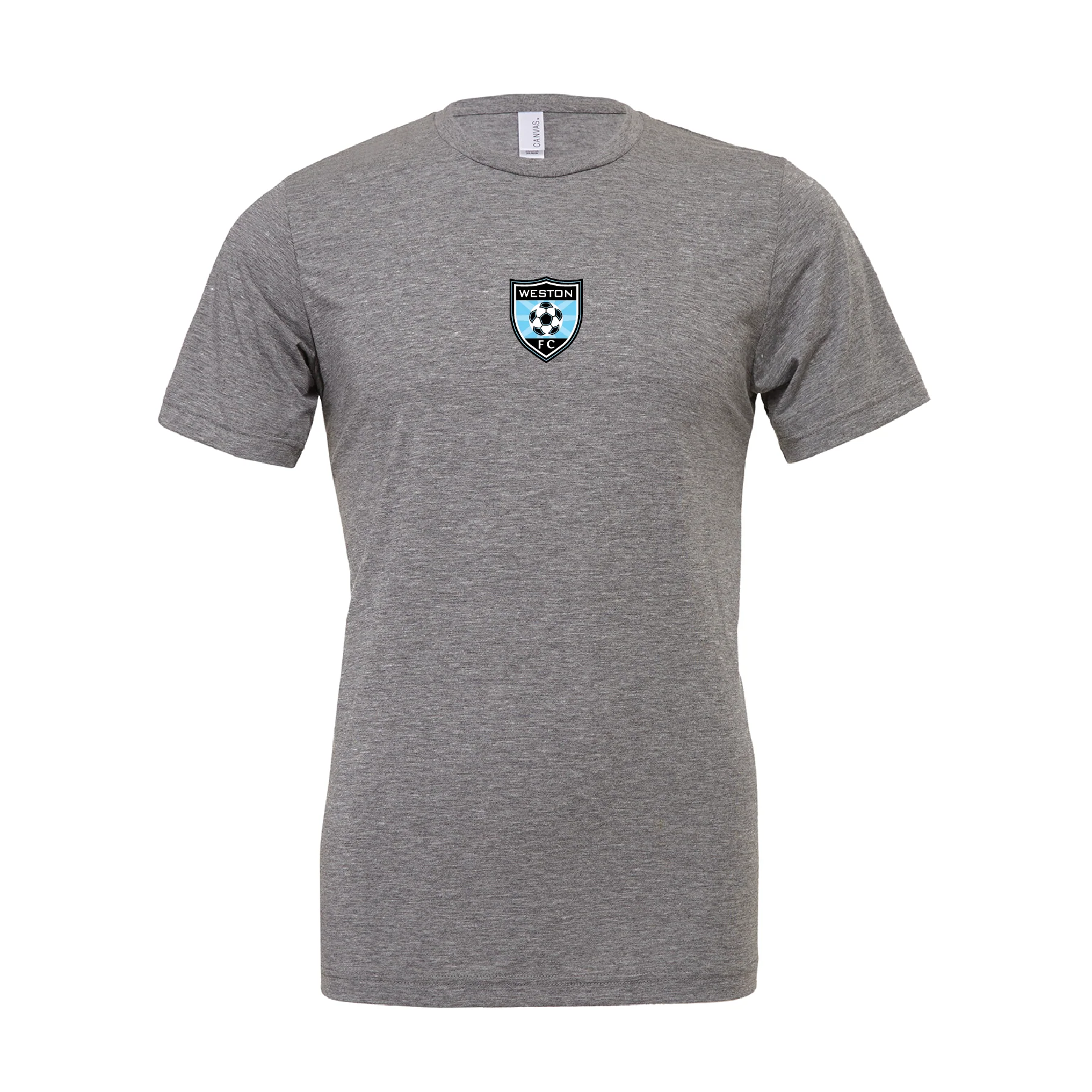 WESTON FC GIRLS PREMIER (Patch) Bella + Canvas Short Sleeve Triblend T-Shirt Grey