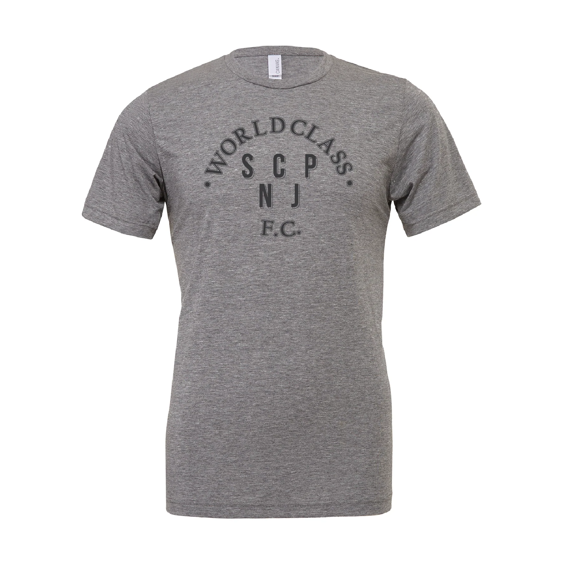 World Class SCP (Club Name) Bella + Canvas Short Sleeve Triblend T-Shirt Grey