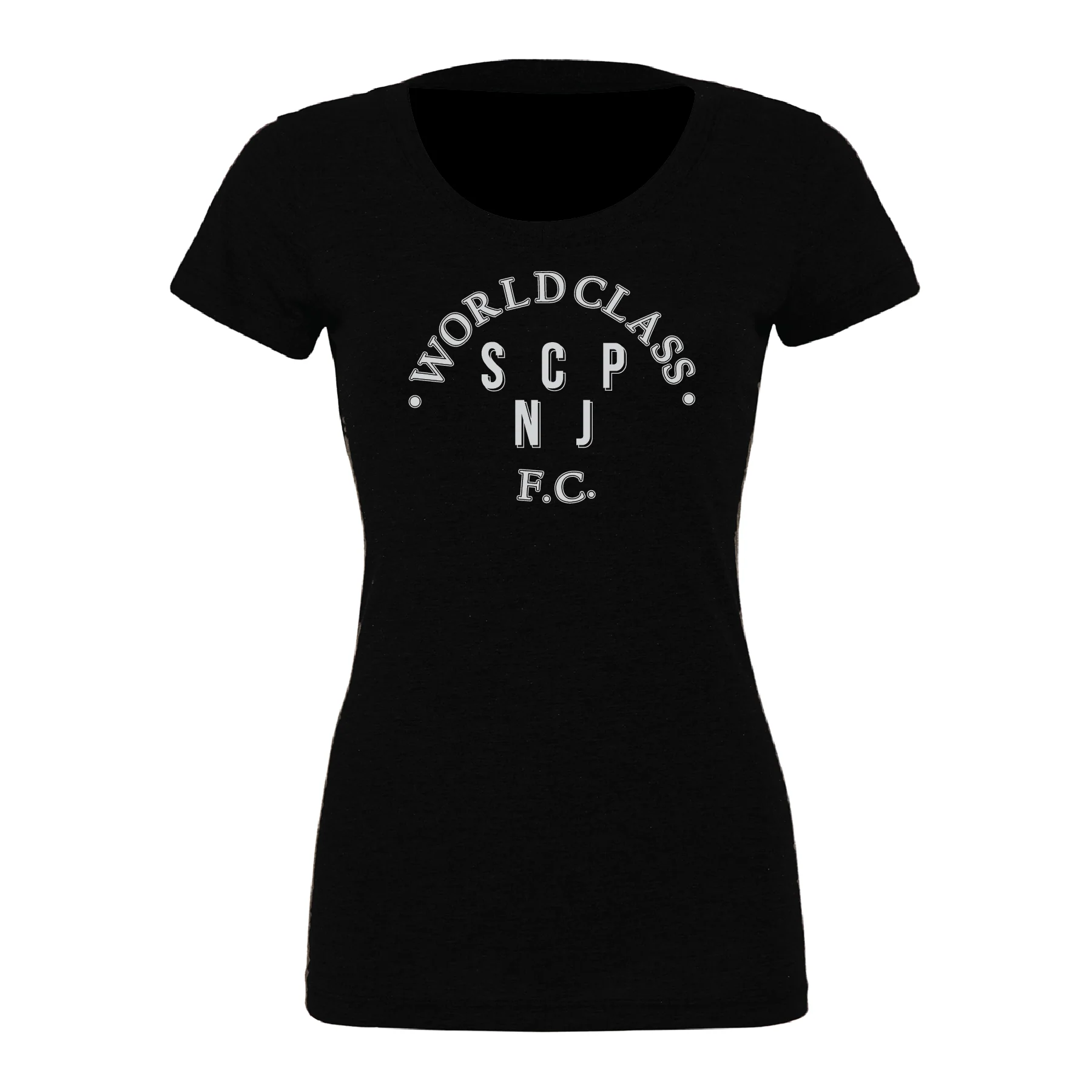 World Class SCP (Club Name) Bella + Canvas Short Sleeve Triblend T-Shirt Solid Black - Image 3