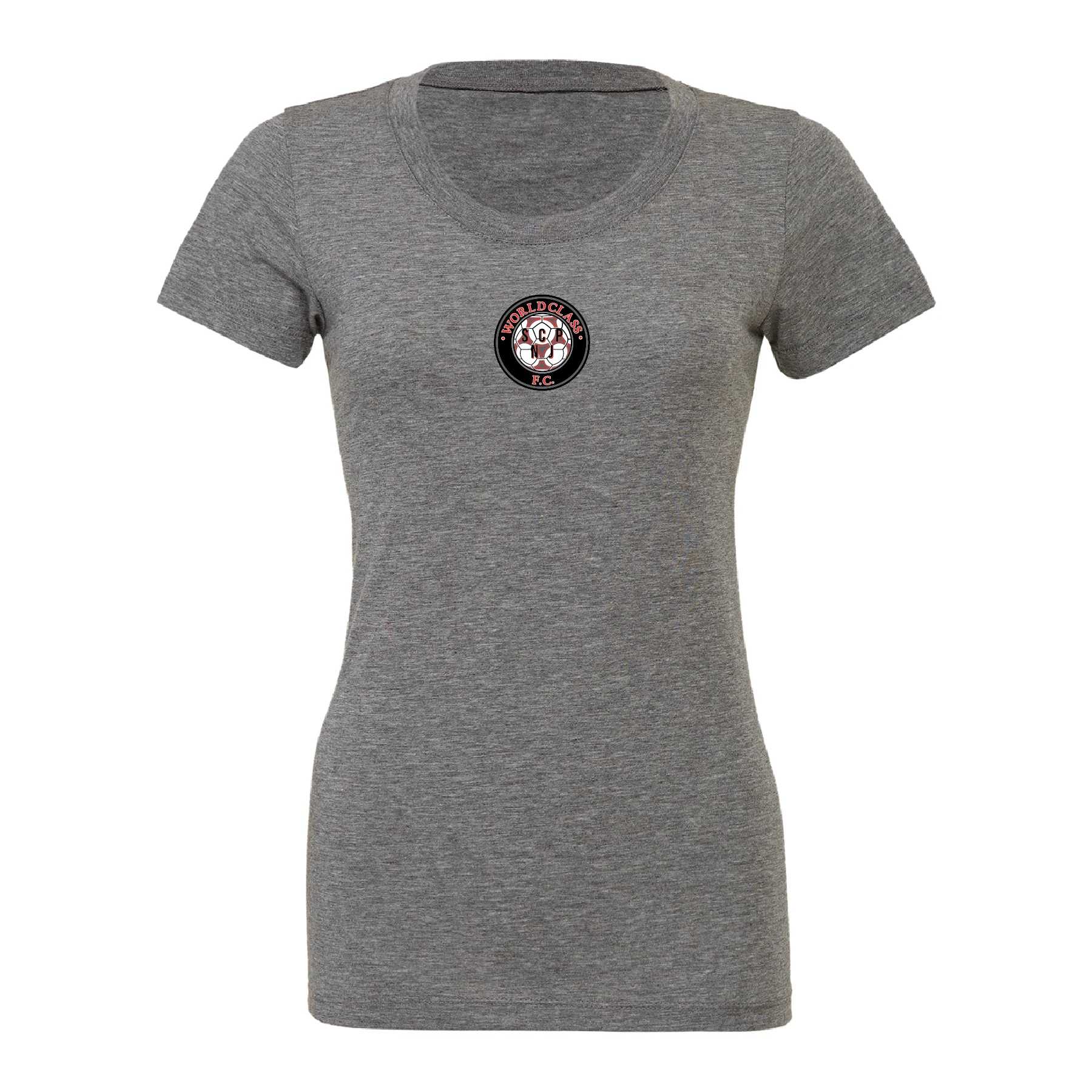 World Class SCP (Patch) Bella + Canvas Short Sleeve Triblend T-Shirt Grey - Image 3